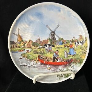 VTG Royal Schwabap Charming Windmill Scene Decorative Plate